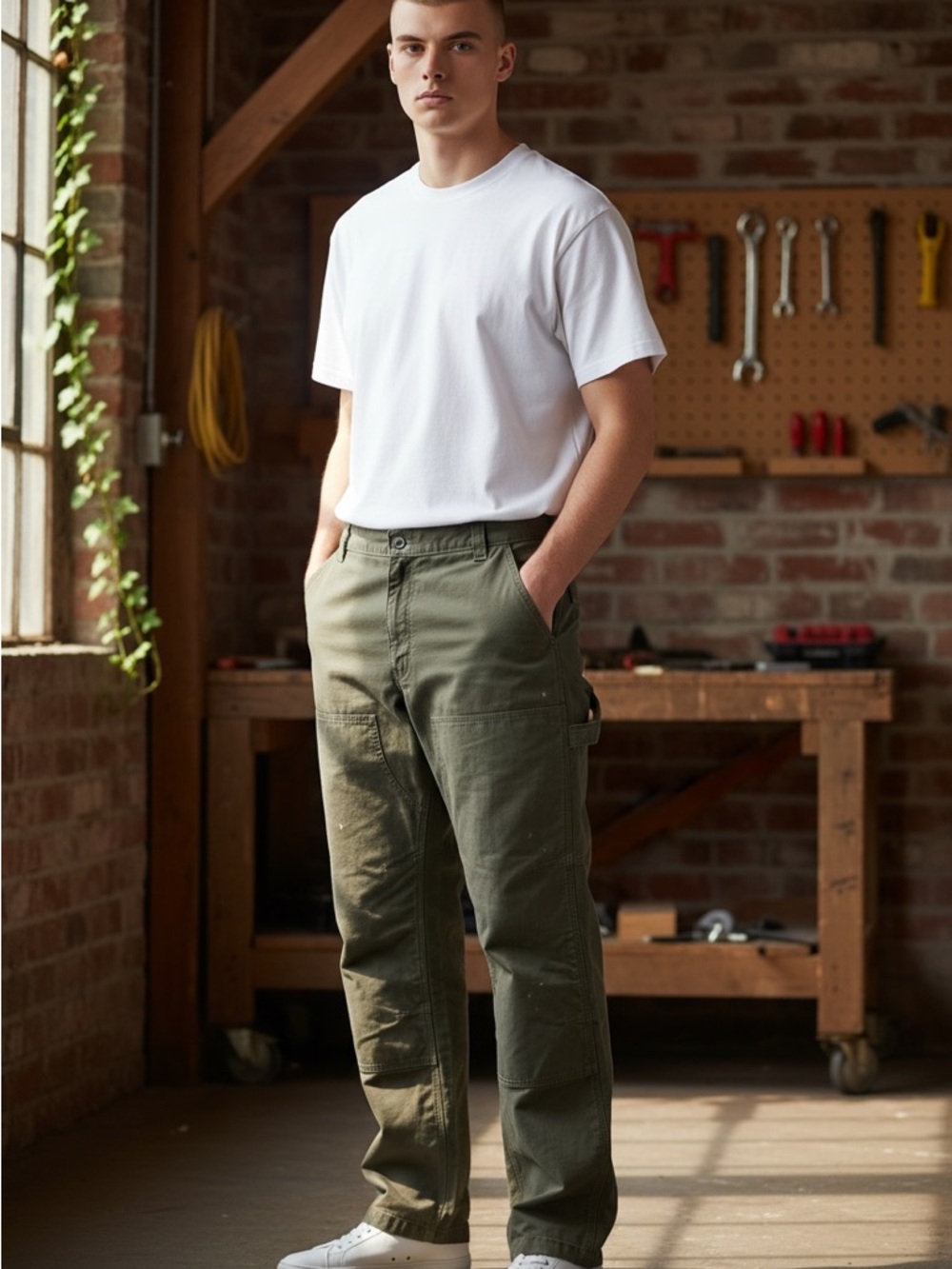 Carhartt Olive Green Cargo Work Pants